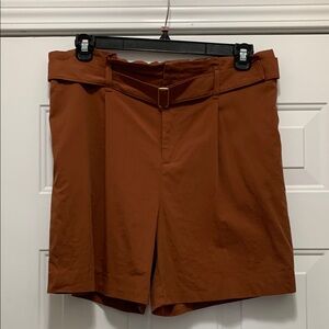 Women's Ann Taylor Brown/Rust ❤️Belted Shorts Size 14